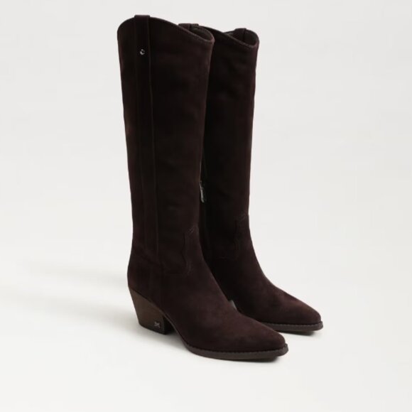 Sam Edelman Wyatt Wide Calf Knee High Boot in Brown - Picture 2 of 4